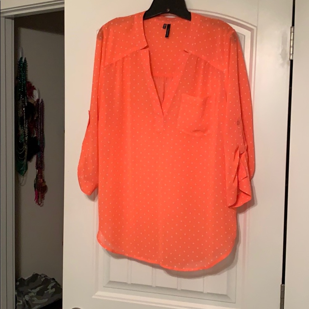 Maurices polka dot tunic blouse.